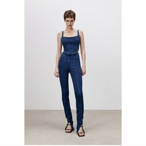 Zara High-Rise split skinny jean